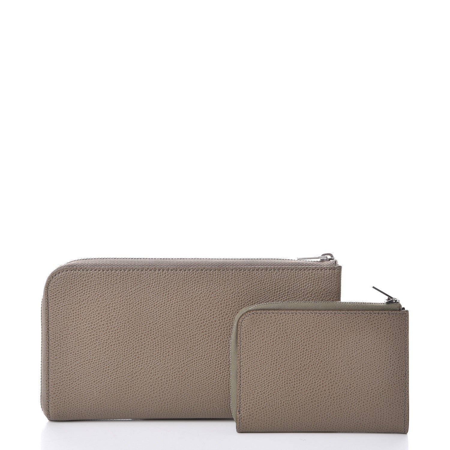 Celine Drummed Calfskin Large Half Zip Multifunction Wallet Taupe 5 of 11