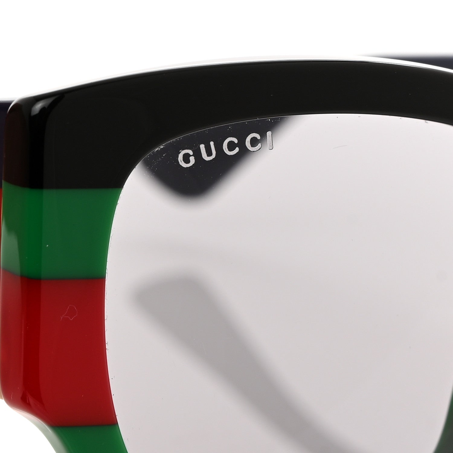 Gucci Acetate Web Oversized Frame Rectangle Sunglasses GG0276S Black Multicolor 5 of 8