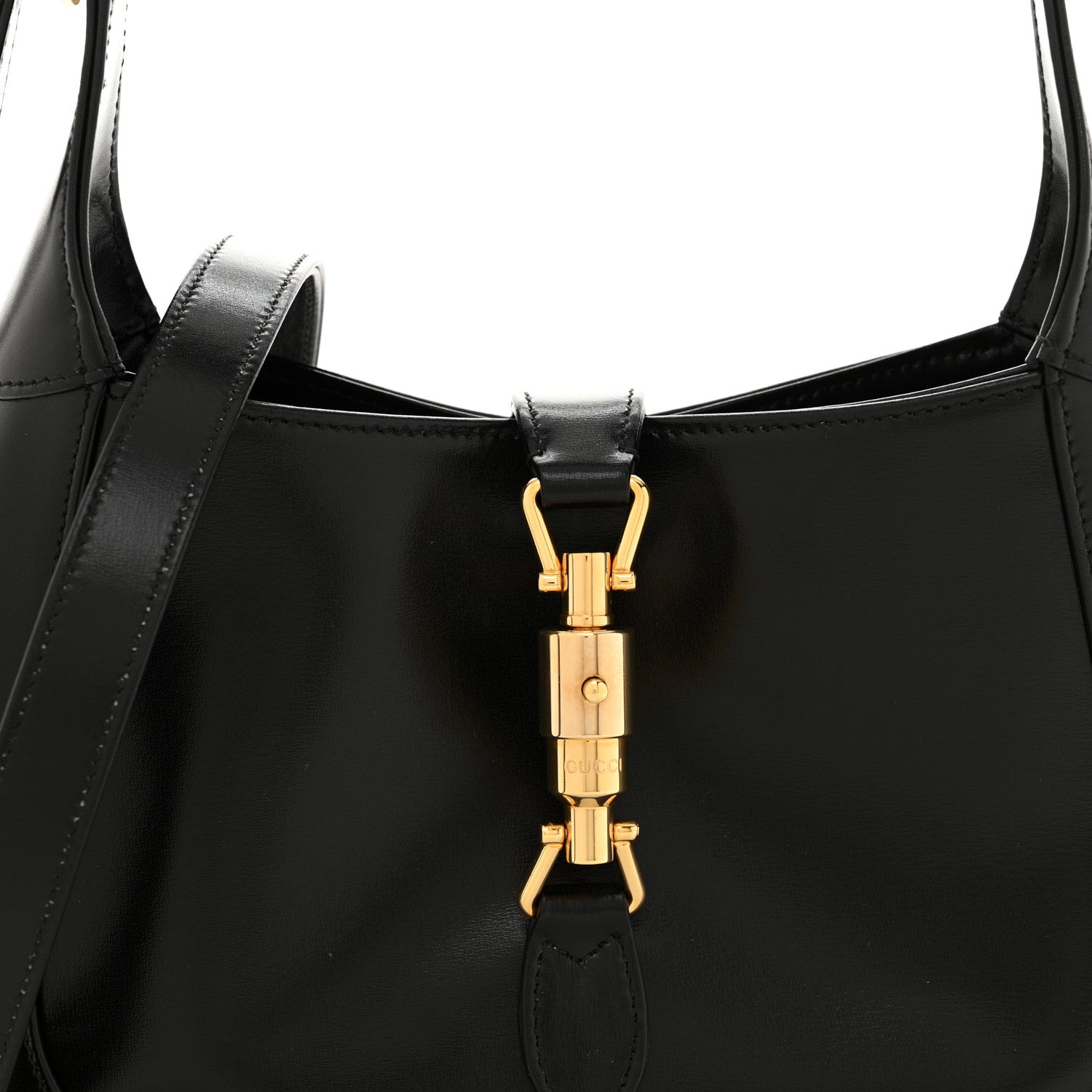 Gucci Boarded Dyana Lux Calfskin Small Jackie 1961 Hobo Black 8 of 11