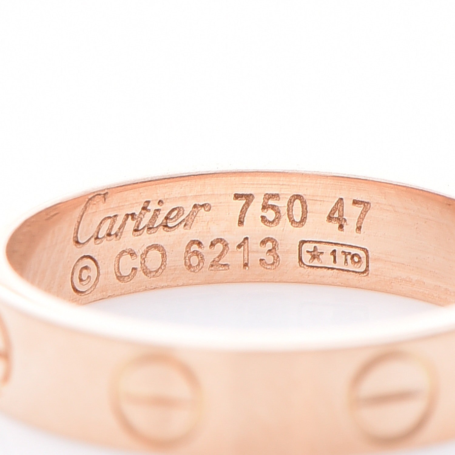 Cartier 18K Pink Gold 3.5mm LOVE Wedding Band Ring 47 4.25 4 of 4