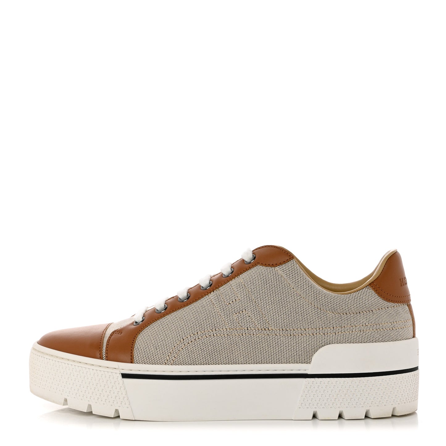 Canvas Calfskin Womens Voltage Sneakers 40 Prunoir Naturel