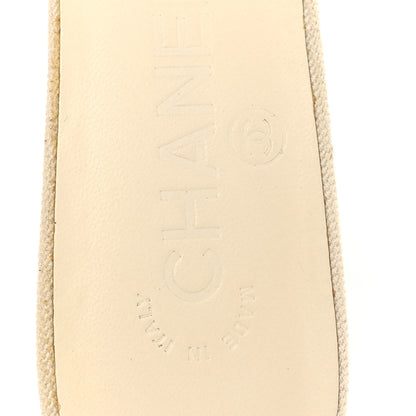 Chanel Canvas Camellia Wedge Sandals 38.5 Off White 38.5 Off White 9 of 12