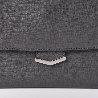 Fendi Vitello Elite Flamingo Demi Jour Shoulder Bag Grey 12 of 12