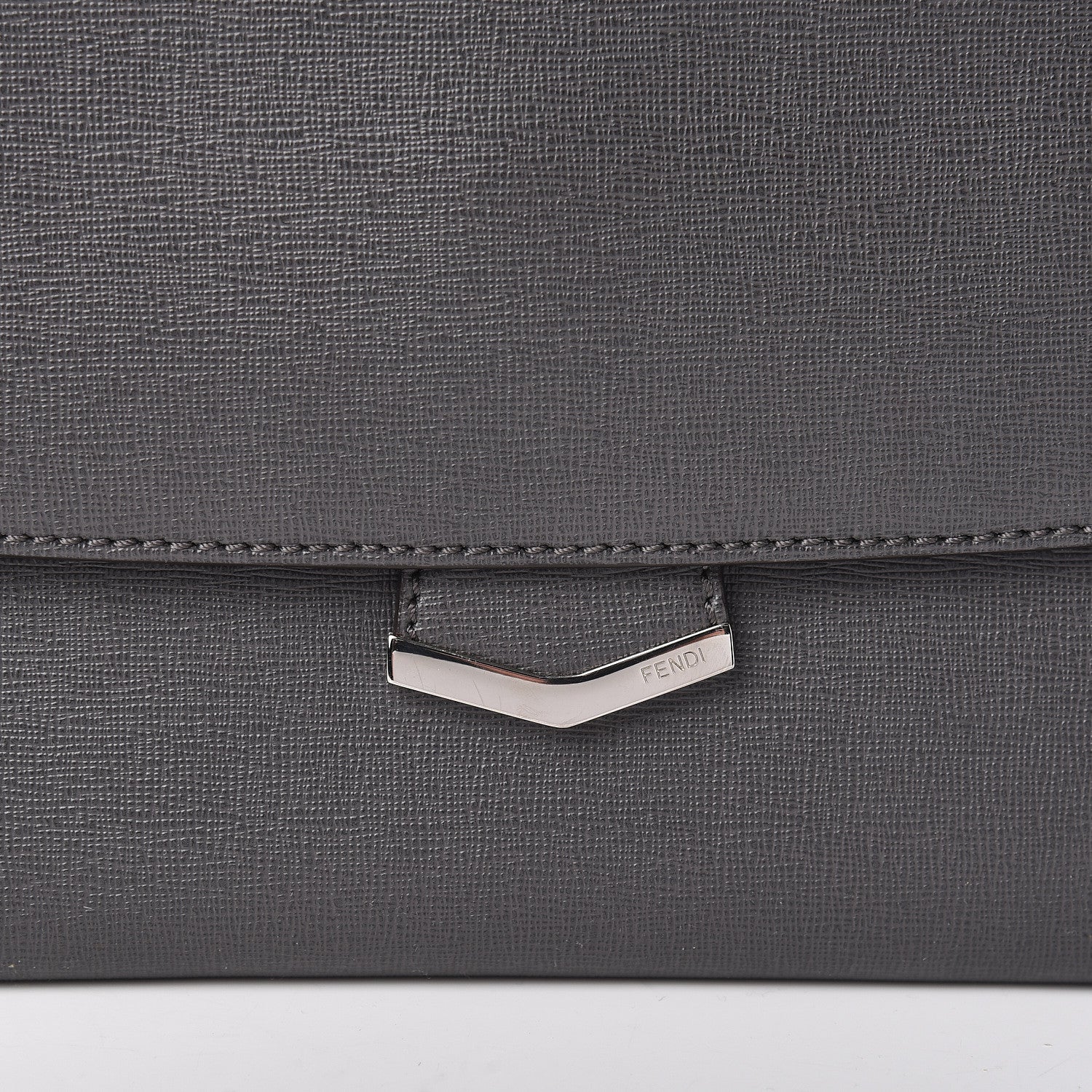 Fendi Vitello Elite Flamingo Demi Jour Shoulder Bag Grey 12 of 12