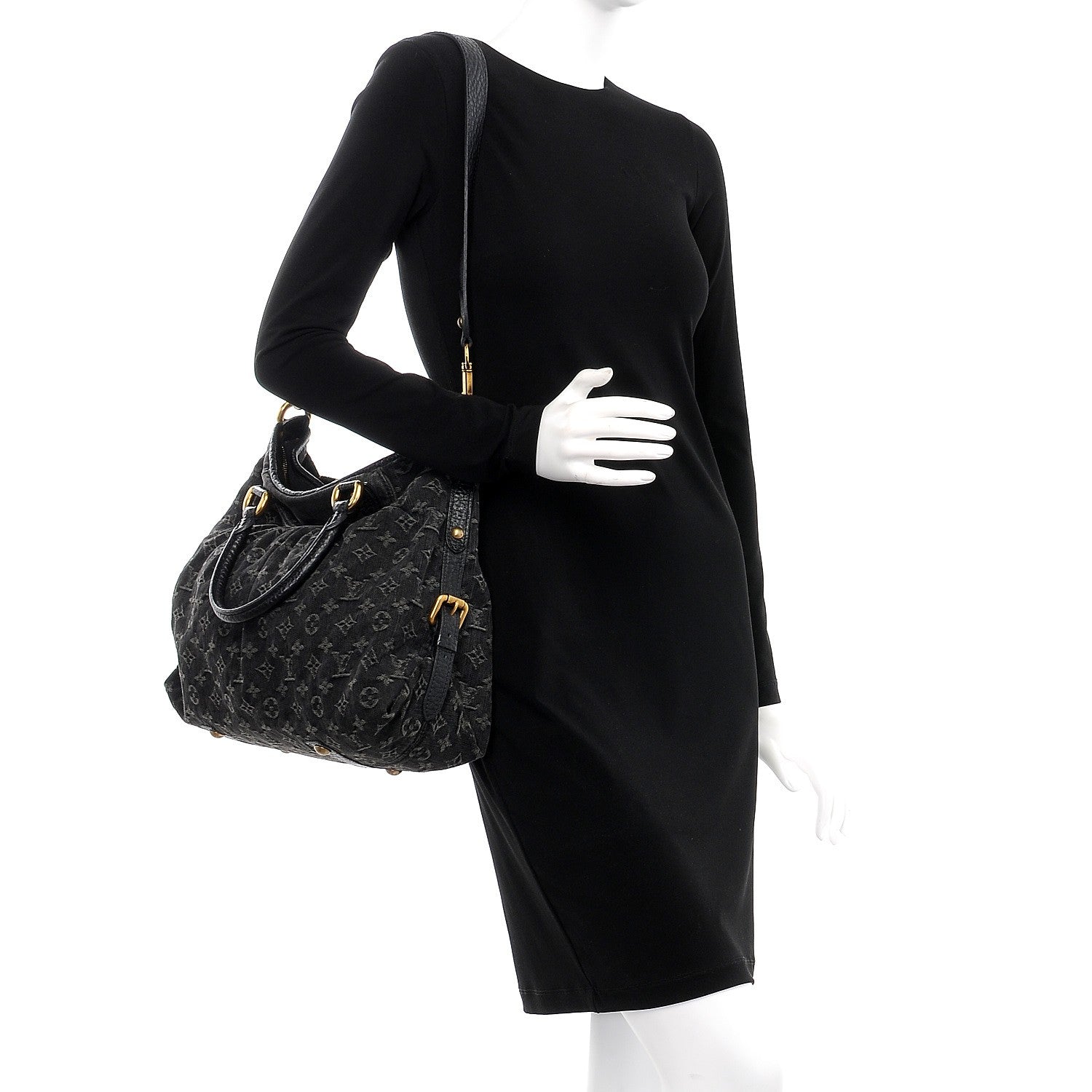 Louis Vuitton Denim Neo Cabby GM Black 2 of 8