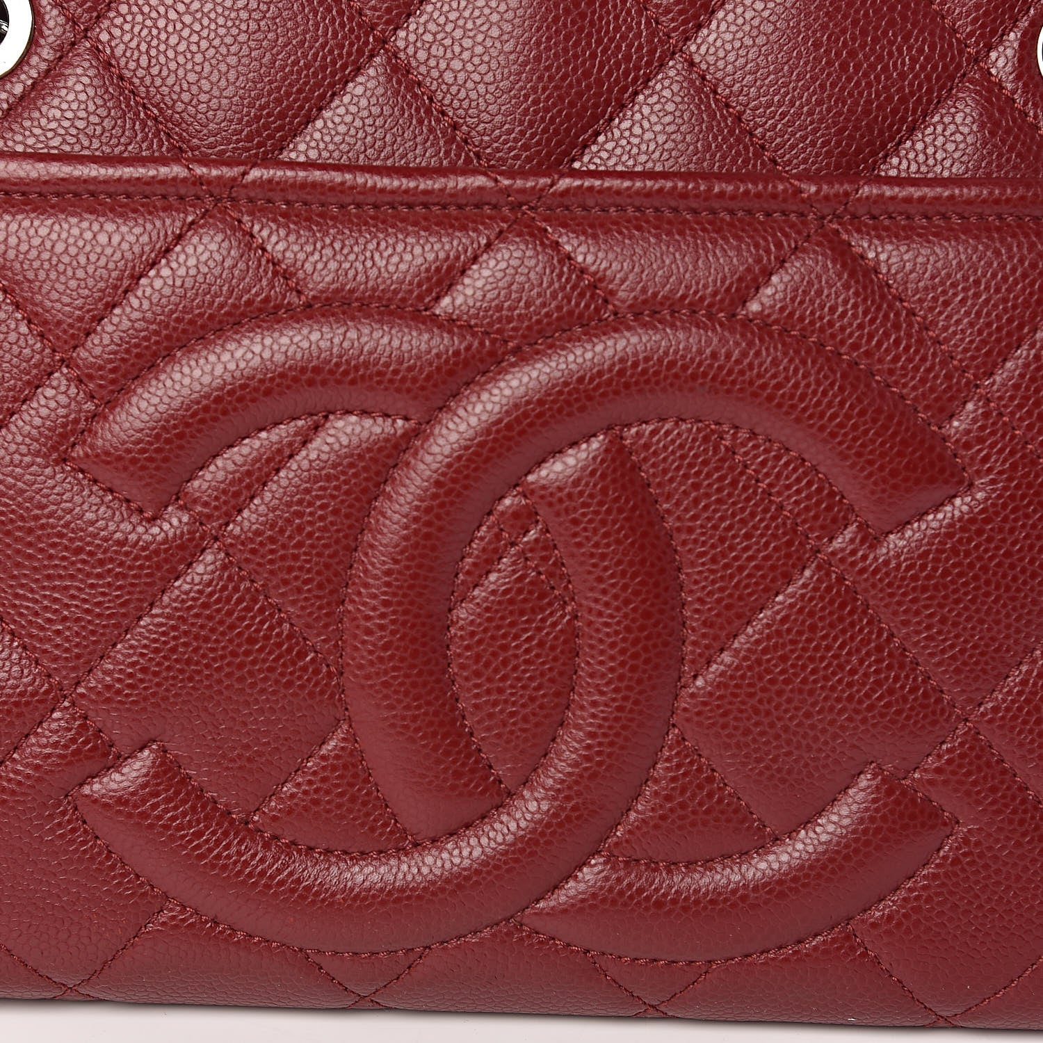 Chanel Caviar Quilted Timeless CC Soft Tote Dark Red 11 of 11