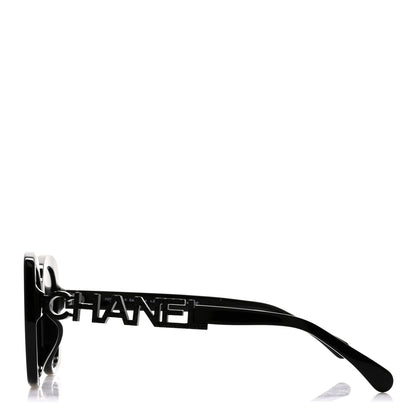 Chanel Acetate Strass Polarized Square Sunglasses 5422-B-A Black 2 of 7