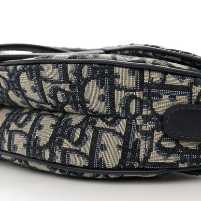 Christian Dior Oblique Saddle Bag Blue 10 of 13