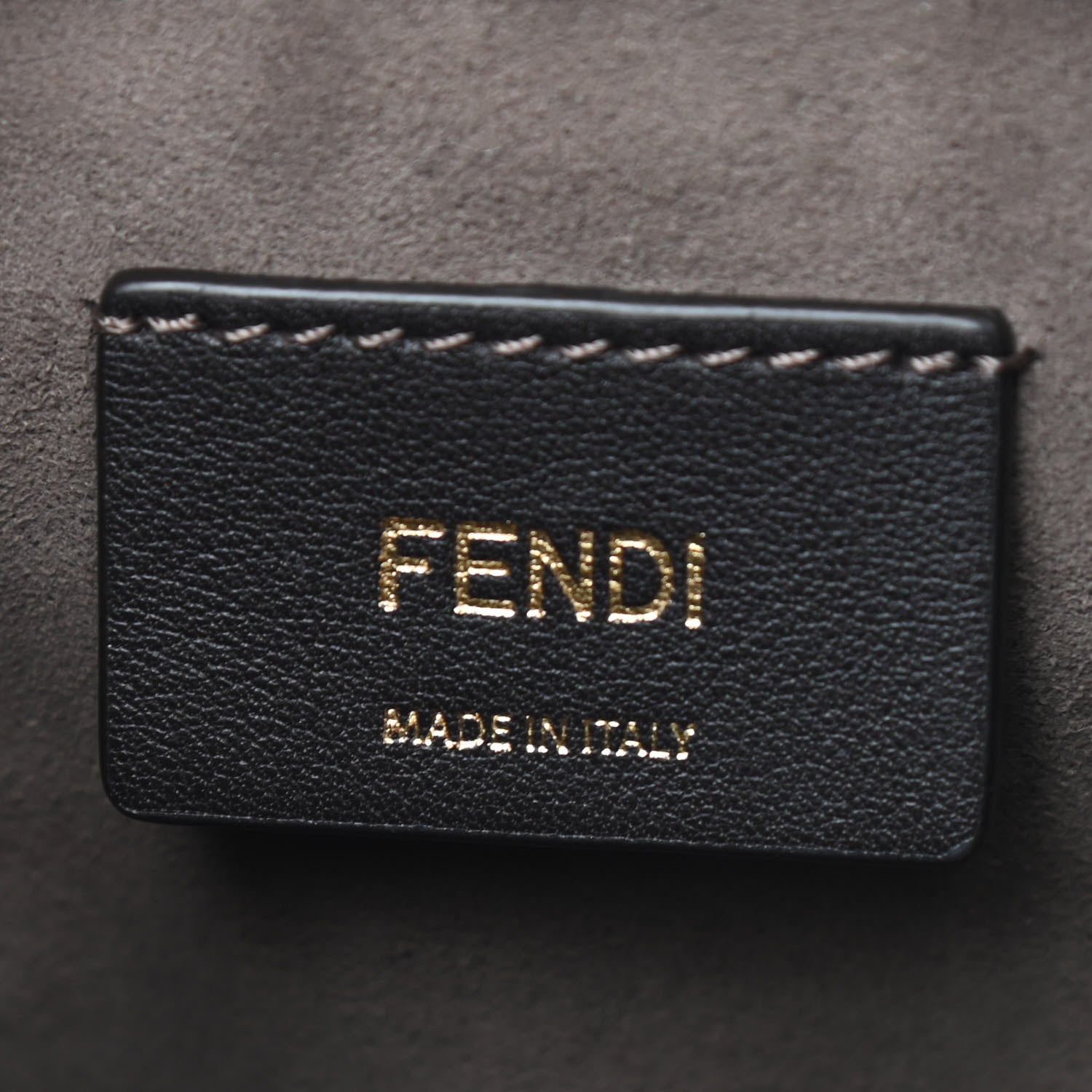 Fendi Vitello Liberty F is Fendi Bi-Color FF 1974 Embossed Mini Mon Tresor Bucket Bag Maya Black 5 of 5