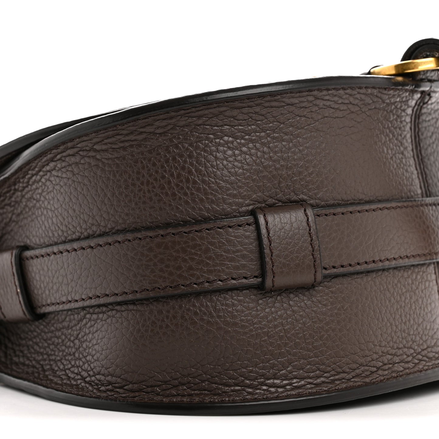 Calfskin Mini Marcie Round Crossbody Bag Nut