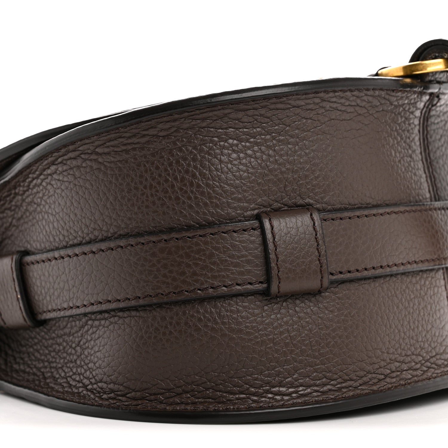 Chloe Calfskin Mini Marcie Round Crossbody Bag Nut 9 of 12