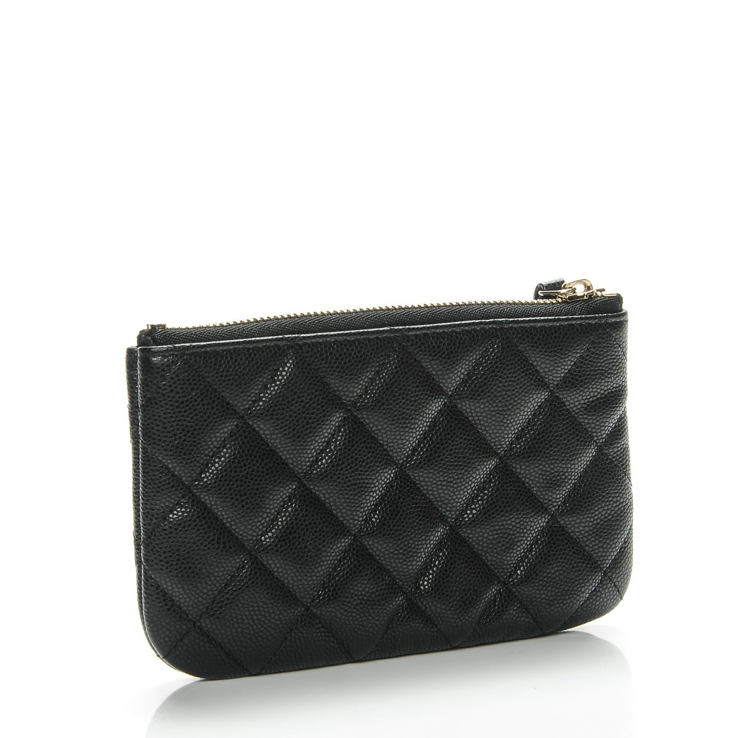 Caviar Quilted Small Cosmetic Case Black