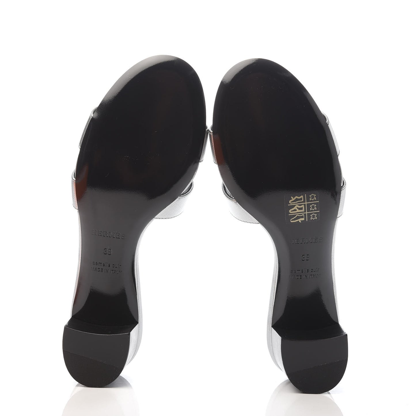 Metallic Epsom Oasis Sandals 38 Argent