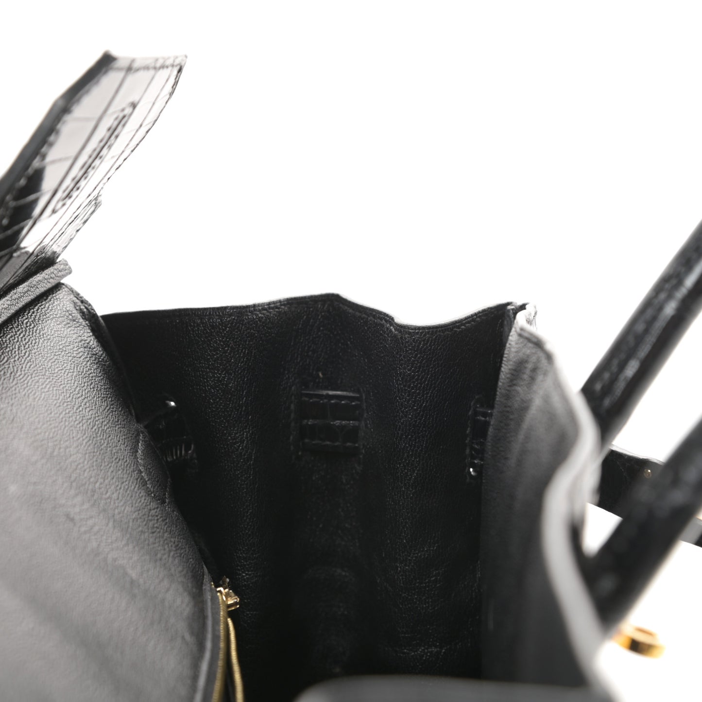 Shiny Porosus Crocodile Birkin 35 Black