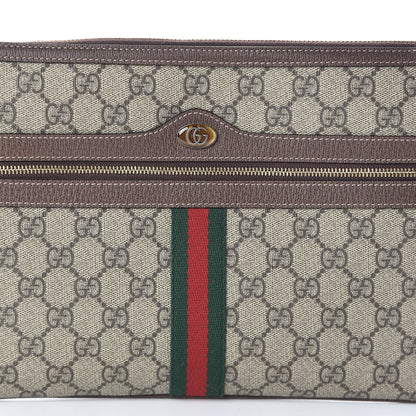 Gucci GG Supreme Monogram Large Ophidia Pouch Clutch Brown 3 of 8