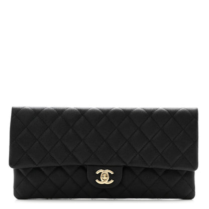 Chanel Caviar Quilted Flap Clutch Black 1 of 11