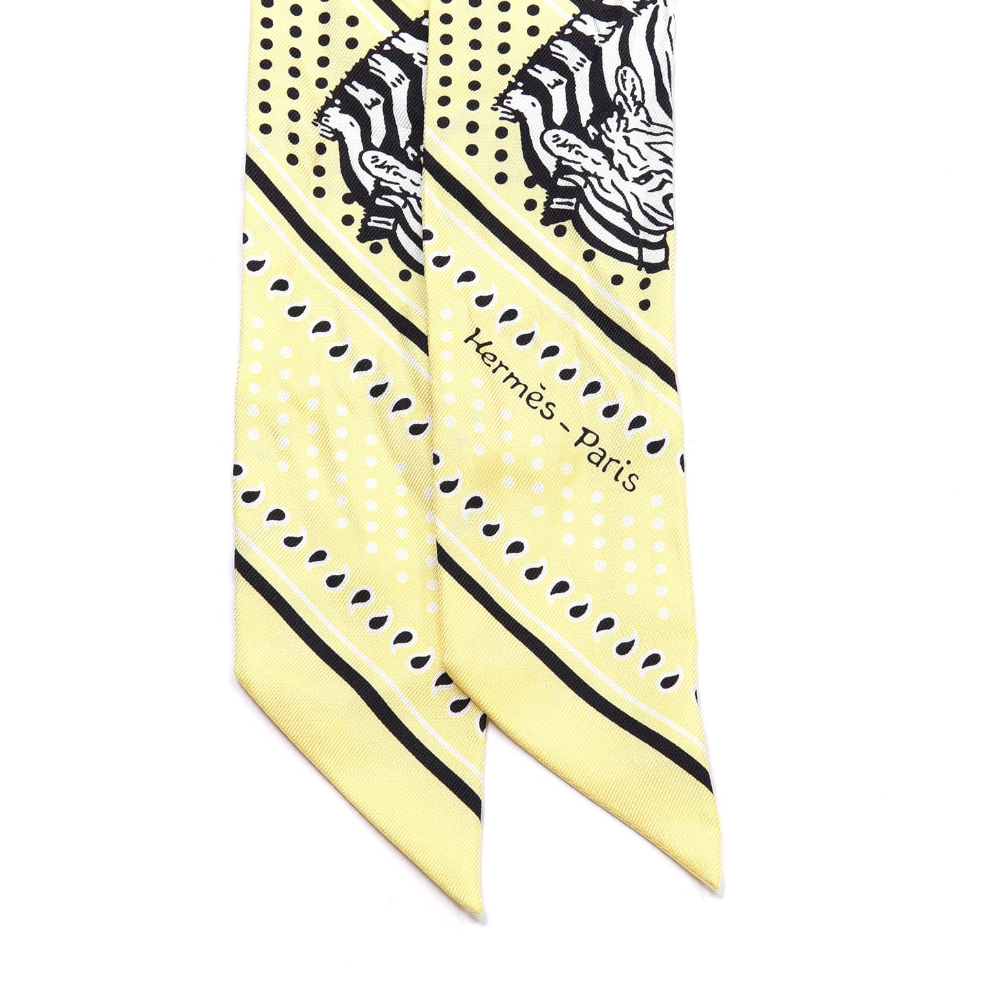 Silk Les Zebres Twilly Jaune Soufre Black