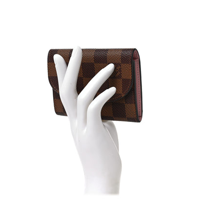 Louis Vuitton Damier Ebene Rosalie Coin Purse Rose Ballerine 2 of 6