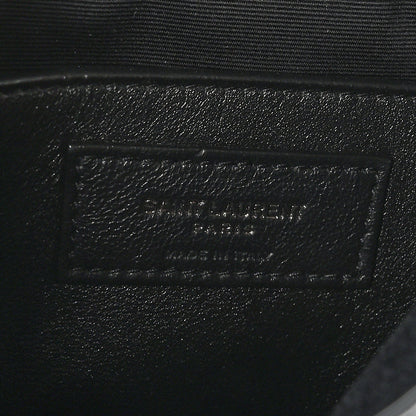 Saint Laurent Crinkled Calfskin Matelasse Monogram Baby Niki Chain Satchel Black 6 of 10