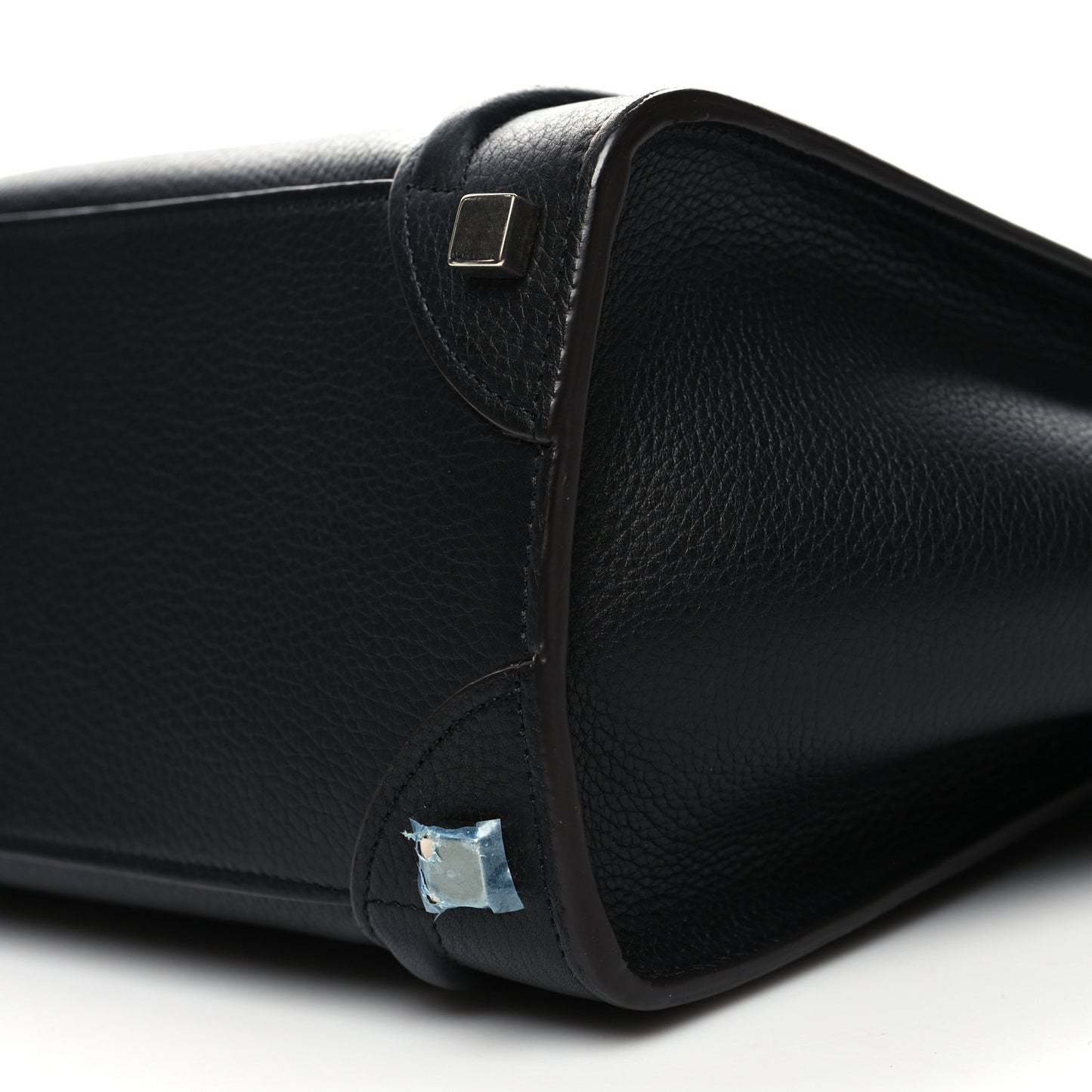 Drummed Calfskin Micro Luggage Black