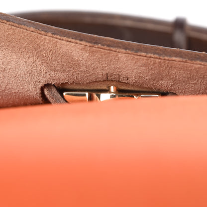 Hermes Toile Vache Calfskin Herbag 30 PM Orange Red 10 of 25