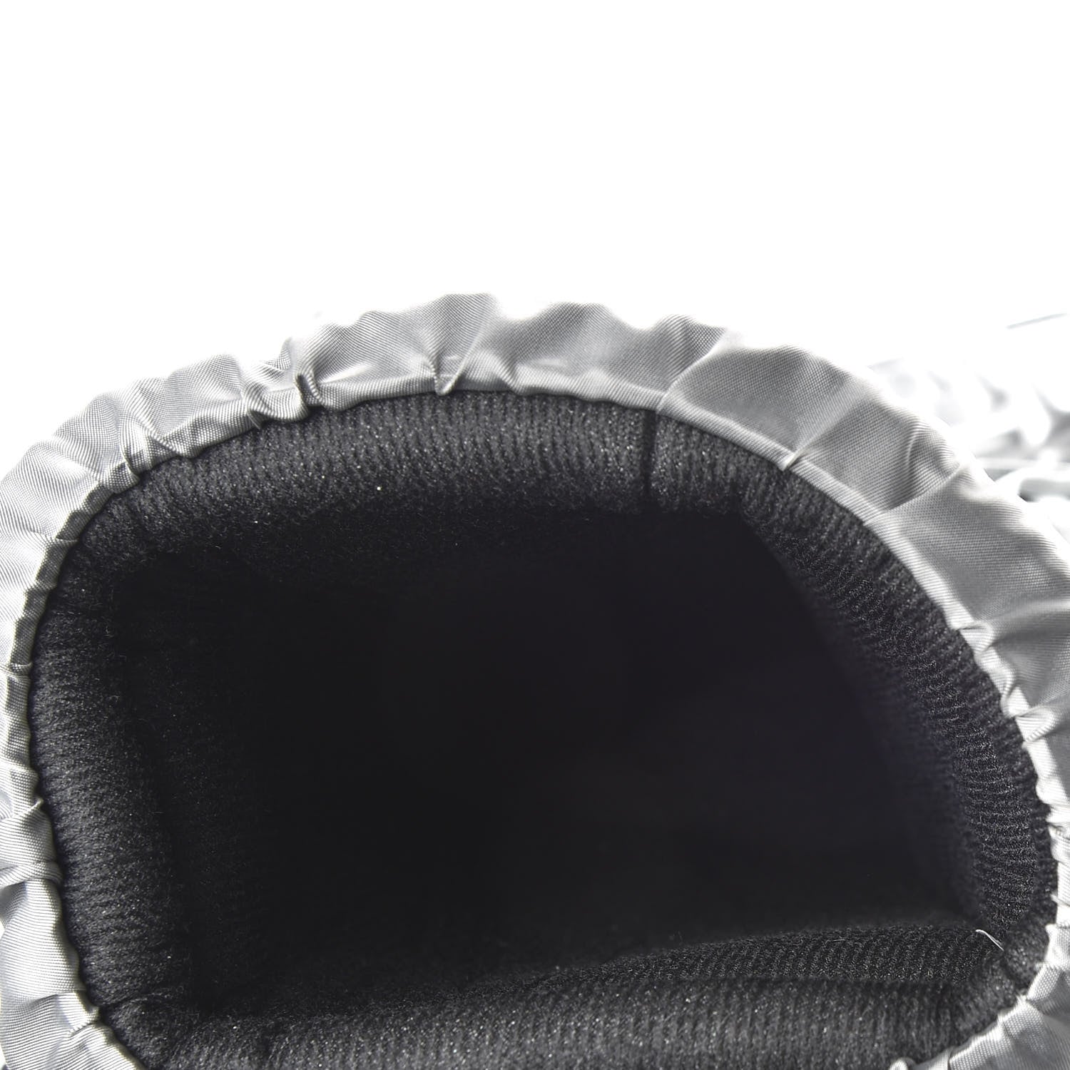 Fendi Laminated Nappa FF Embossed T-Rex Lace Up Ski Boots 40 Argento 7 of 9