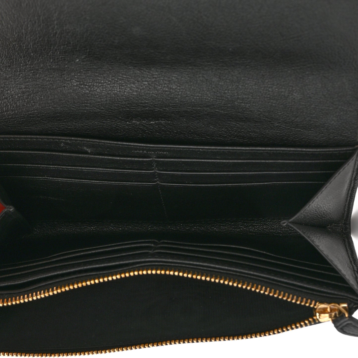 Chevre Belle De Jour Flap Wallet Black