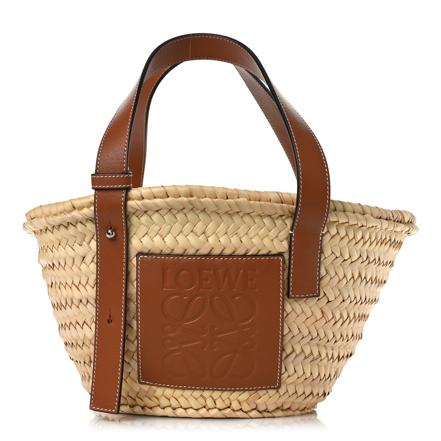 Raffia Small Basket Tote Bag Natural Tan