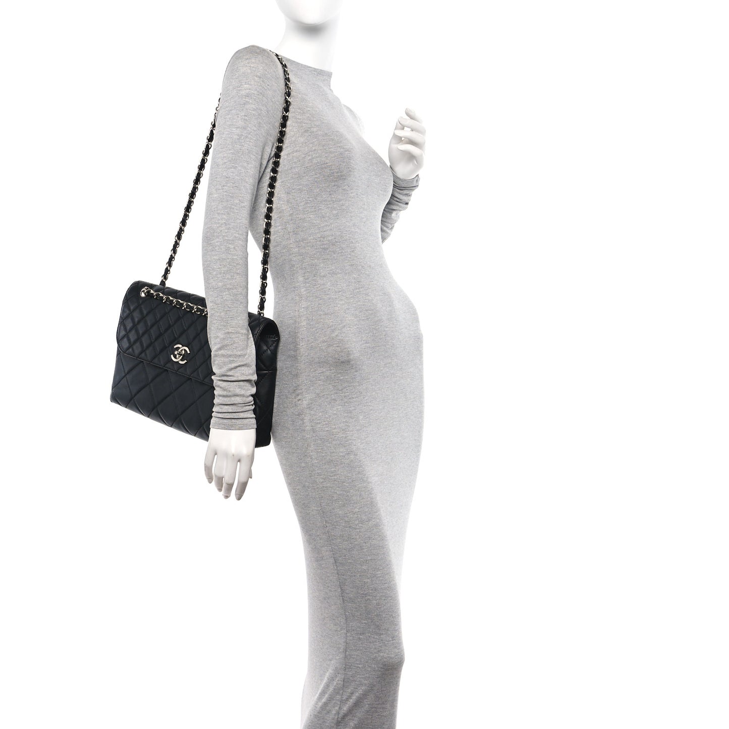 Calfskin Quilted In The Business Flap Bag Black