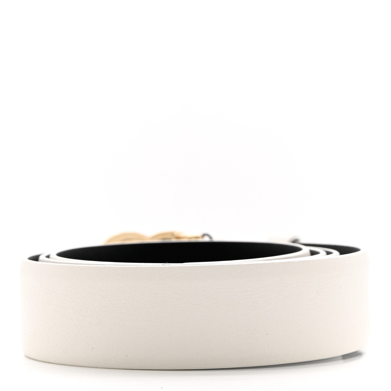 Chanel Calfskin Enamel CC Belt 95 38 White 2 of 7