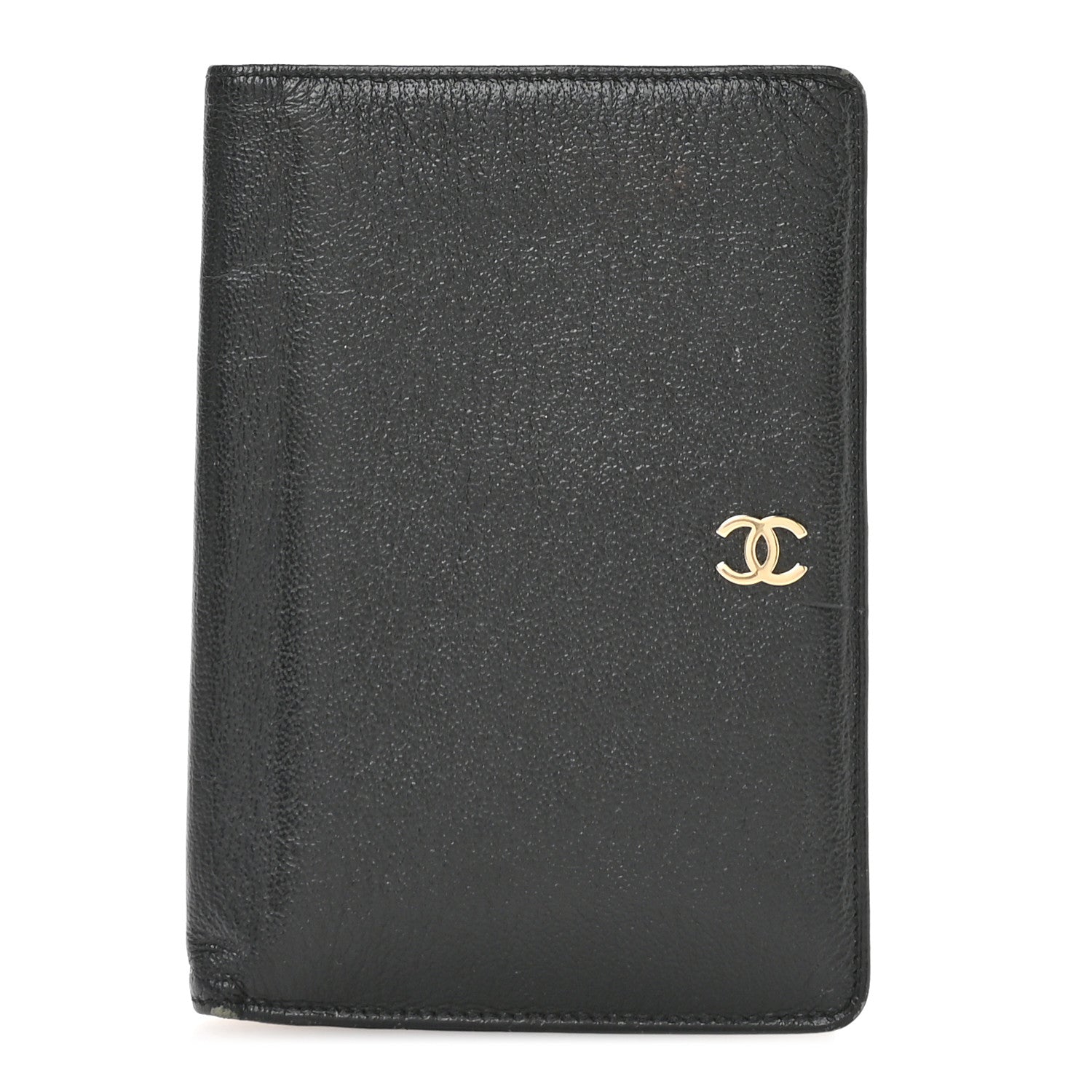 Chanel Goatskin Yen Wallet Black 1 of 8