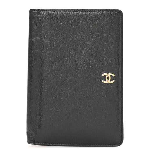 Goatskin Yen Wallet Black