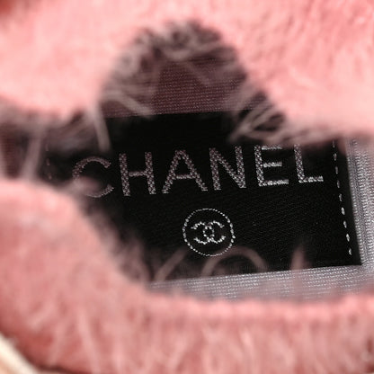 Chanel Suede Calfskin Stretch Fabric CC Sneakers 35 Pink 6 of 6