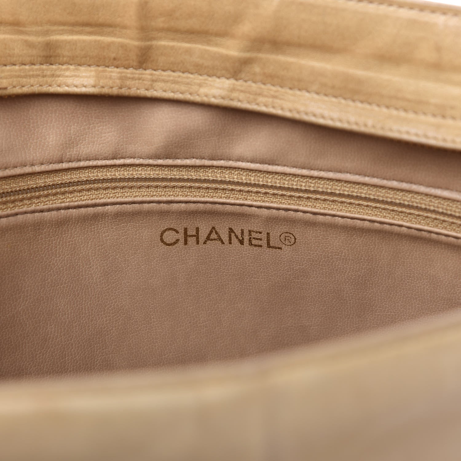 Chanel Lambskin Quilted Shoulder Bag Beige 8 of 12