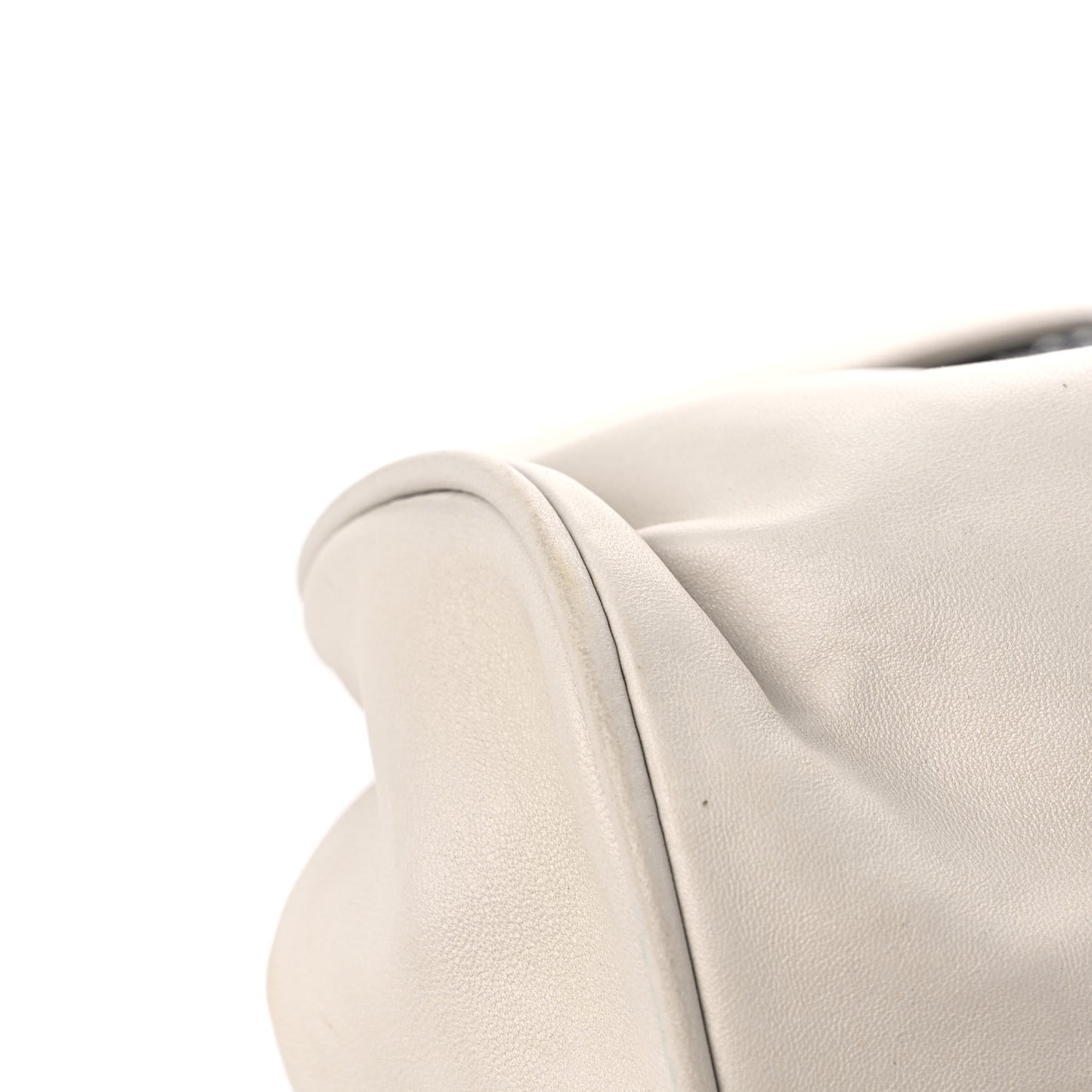 Lambskin Chain Fringe Handbag White