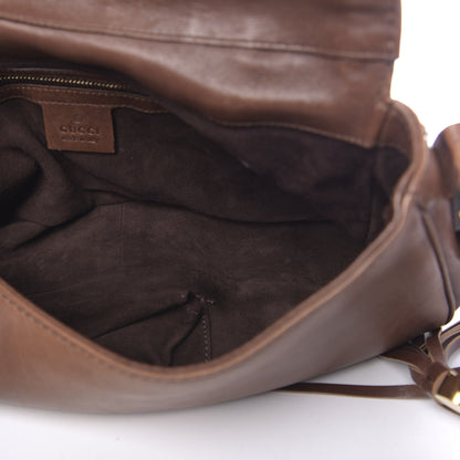 Gucci Calfskin Handmade Medium Flap Shoulder Bag Brown 5 of 15