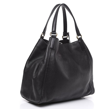 Gucci Pebbled Calfskin Medium Soho Shoulder Bag Black 2 of 11