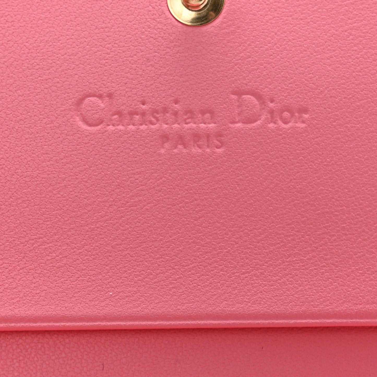 Lambskin Cannage Mini Lady Dior Wallet Pink