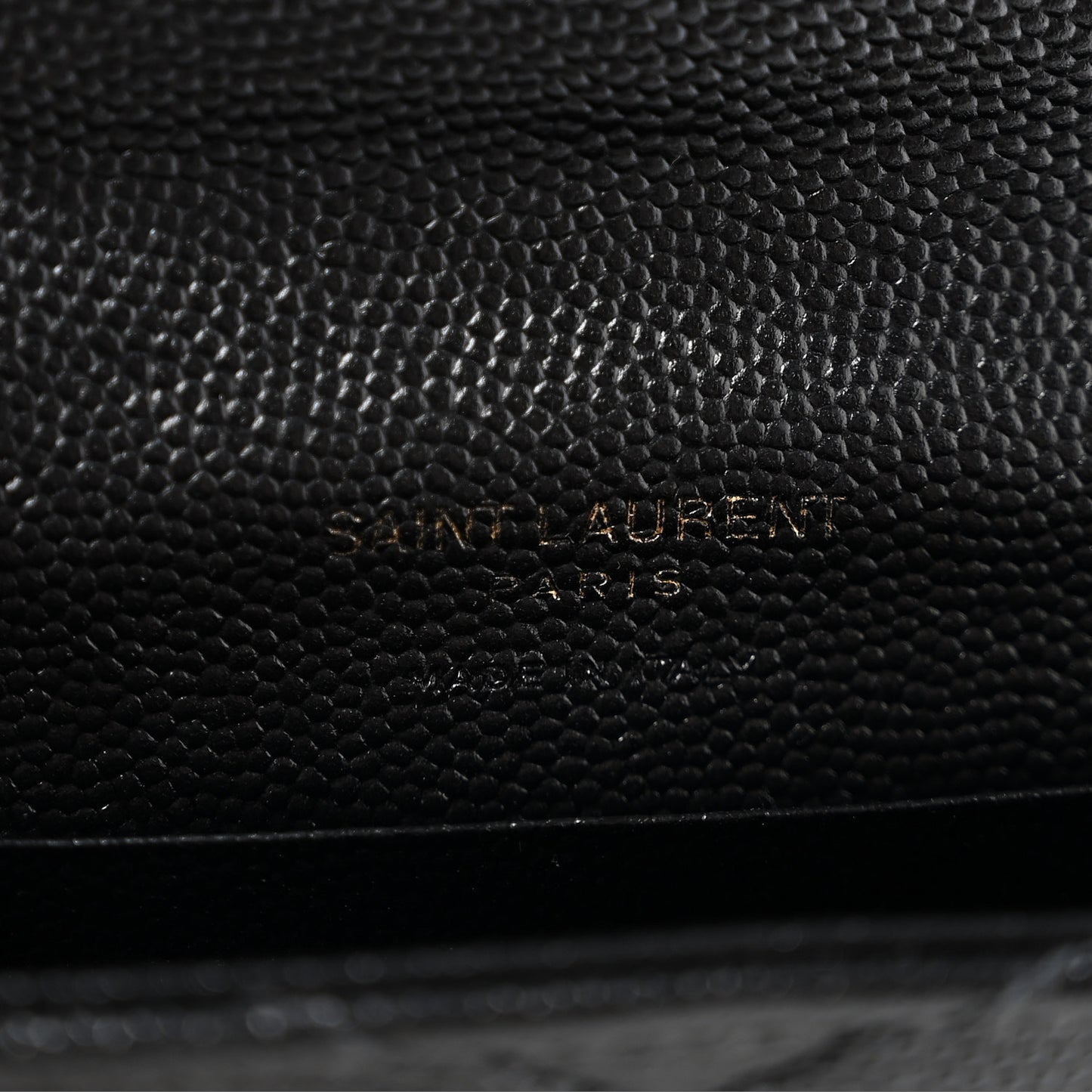 Grain De Poudre Matelasse Chevron Small Monogram Envelope Wallet Black