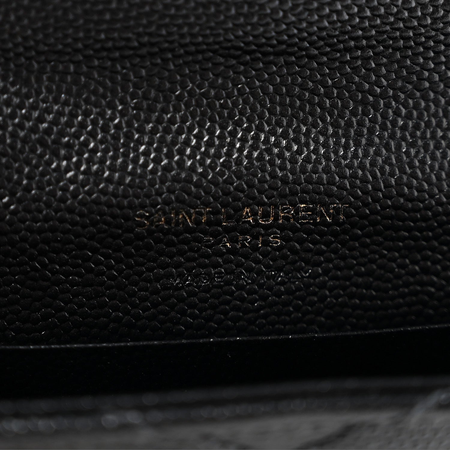 Saint Laurent Grain De Poudre Matelasse Chevron Small Monogram Envelope Wallet Black 6 of 11
