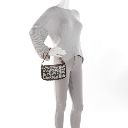 Louis Vuitton Monogram Graffiti Pochette Accessories Silver 2 of 7