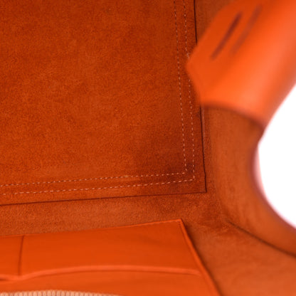 Celine Grained Calfskin Small Tie Knot Tote Bright Orange 9 of 10