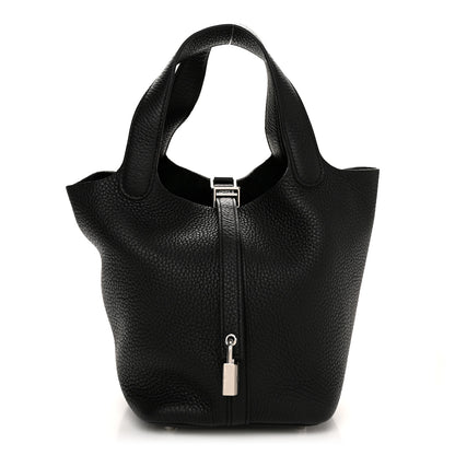 Hermes Taurillon Clemence Picotin Lock 18 PM Black 1 of 9