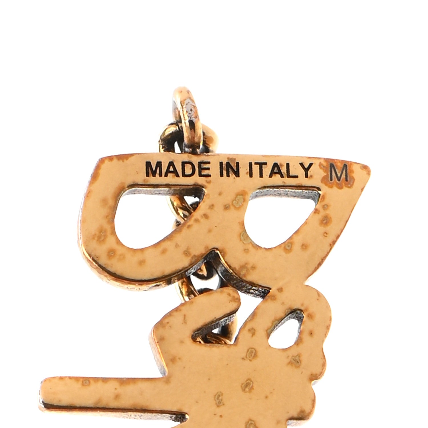 Balenciaga Metal Logo Necklace Gold 6 of 7