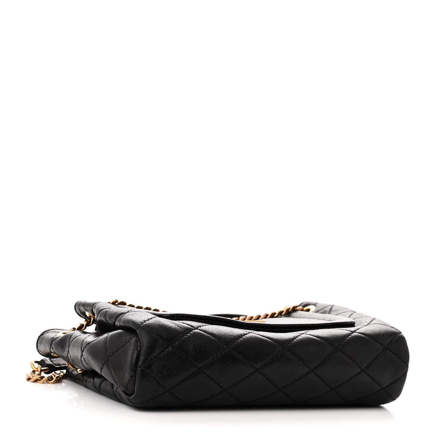 Lambskin Quilted Monogram Mini Nolita Black