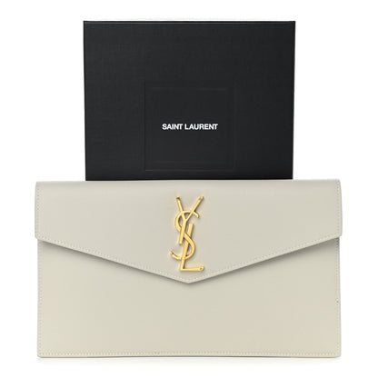 Saint Laurent Grain De Poudre Uptown Pouch Granite 9 of 9