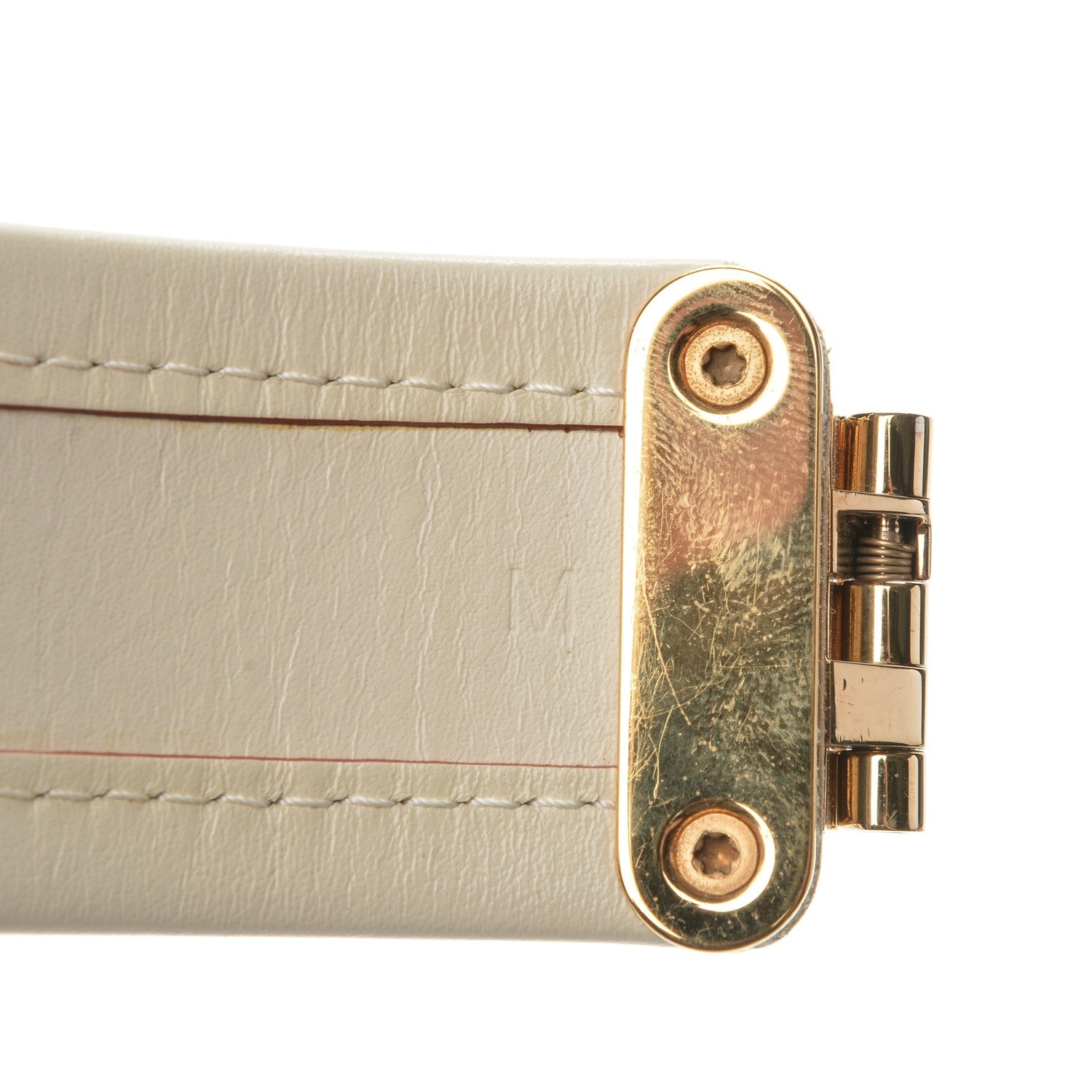 Louis Vuitton Chèvre Suhali S Lock Bracelet M White 7 of 8