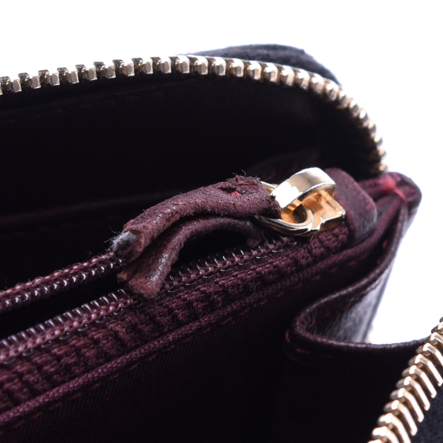 Lambskin Quilted Large Gusset Zip Around Wallet Black