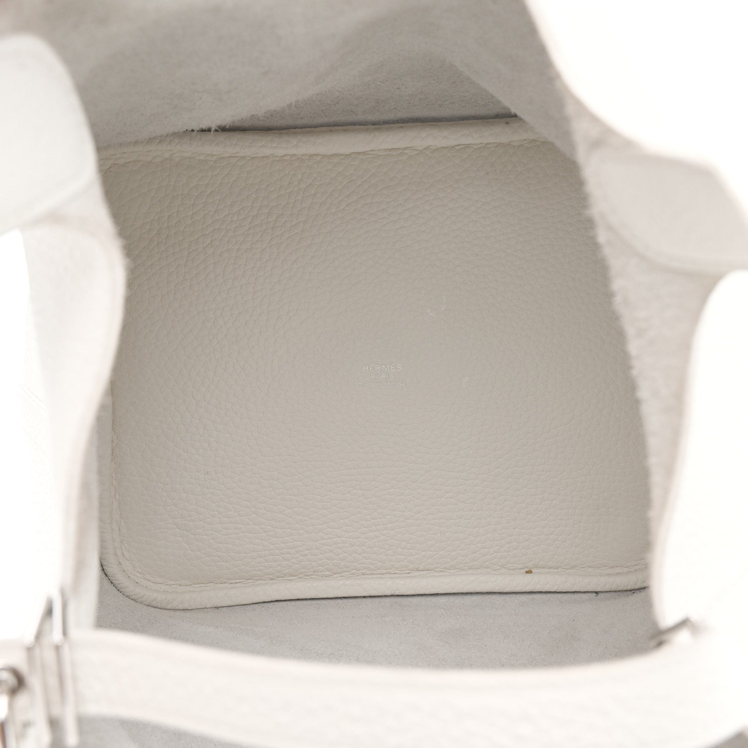 Hermes Taurillon Clemence Picotin 22 MM White 6 of 17