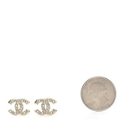 Chanel Pearl Studded CC Earrings Gold 2 of 4